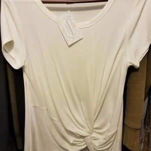 Tua front tie knot women's sexy casual shirt.
